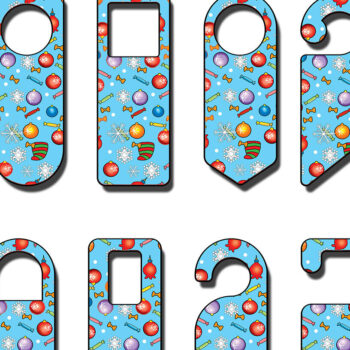 Intra απο ξύλο plywood  Χρώμα wenge 3mm-4mm πάχος - Πρότυπο κρεμάστρες πόρτας με θέμα τα Χριστούγεννα Δίασταση 30x20 cm INTRAFABR-111315557 - Image 4