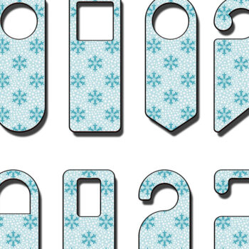 Intra απο ξύλο plywood  Χρώμα wenge 3mm-4mm πάχος - Πρότυπο κρεμάστρες πόρτας με θέμα τα Χριστούγεννα Δίασταση 30x20 cm INTRAFABR-111315557 - Image 6