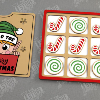 Intra απο ξύλο plywood Χρώμα wenge 3mm-4mm πάχος - Χριστουγεννιάτικο Tic Tac Toe Bundle|Επιτραπέζια παιχνίδια Δίασταση 15x15 cm INTRAFABR-15155659 - Image 11