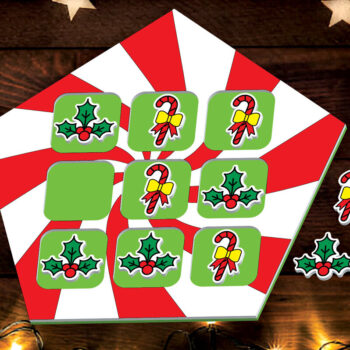 Intra απο ξύλο plywood Χρώμα wenge 3mm-4mm πάχος - Χριστουγεννιάτικο παιχνίδι Tic Tac Toe Δίασταση 15x15 cm INTRAFABR-35796361 - Image 1