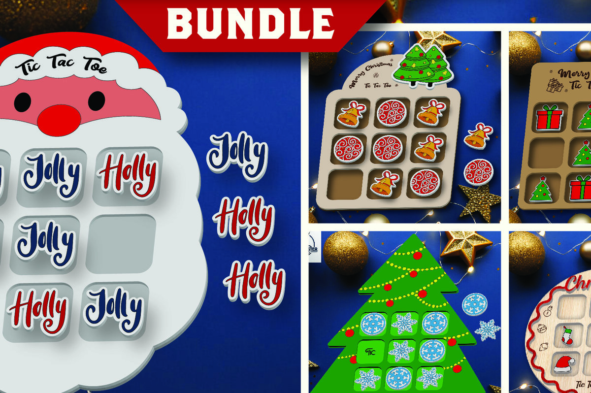 Intra απο ξύλο plywood  Χρώμα wenge 3mm-4mm πάχος - Πακέτο Παιχνιδιού Tic Tac Toe Χριστουγέννων Δίασταση 15x15 cm INTRAFABR-80143027