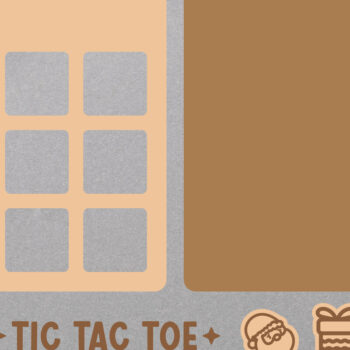 Intra απο ξύλο plywood Χρώμα wenge 3mm-4mm πάχος - Χριστουγεννιάτικο Tic Tac Toe Δίασταση 30x20 cm INTRAFABR-80141893 - Image 5