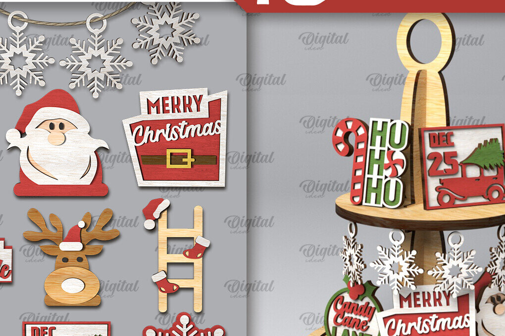 Intra απο ξύλο plywood  Χρώμα wenge 3mm-4mm πάχος - Πακέτο κοπής με λέιζερ Χριστουγεννιάτικο Δίσκο Δίασταση 15x15 cm INTRAFABR-37183420