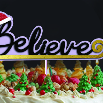 Intra απο ξύλο plywood Χρώμα wenge 3mm-4mm πάχος - Χριστουγεννιάτικο Topper Holiday Party Decor Δίασταση 15x15 cm INTRAFABR-111384256 - Image 2