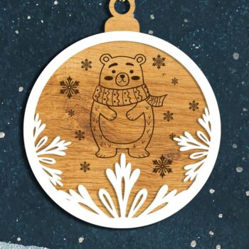 Intra απο ξύλο plywood  Χρώμα wenge 3mm-4mm πάχος - ΧΡΙΣΤΟΥΓΕΝΝΙΑΤΙΚΟ Πακέτο παιχνιδιών Σετ 15 Στολίδι Δίασταση 6x4 cm INTRAFABR-34673872 - Image 5