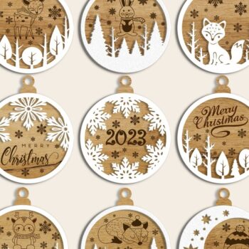 Intra απο ξύλο plywood  Χρώμα wenge 3mm-4mm πάχος - ΧΡΙΣΤΟΥΓΕΝΝΙΑΤΙΚΟ Πακέτο παιχνιδιών Σετ 15 Στολίδι Δίασταση 6x4 cm INTRAFABR-34673872 - Image 8