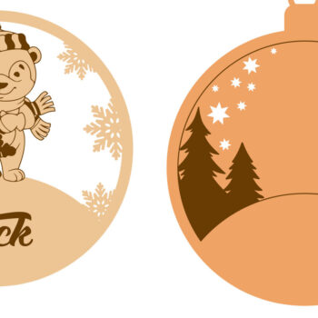 Intra απο ξύλο plywood  Χρώμα wenge 3mm-4mm πάχος - Πρότυπα κοπής προσαρμοσμένων ονομάτων Χριστουγέννων Δίασταση 4x4 cm INTRAFABR-34673944 - Image 5