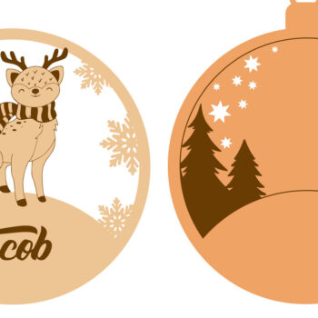 Intra απο ξύλο plywood  Χρώμα wenge 3mm-4mm πάχος - Χριστουγεννιάτικο παιχνίδι προσαρμοσμένο όνομα, διακόσμηση σπιτιού Δίασταση 4x4 cm INTRAFABR-34674013 - Image 5