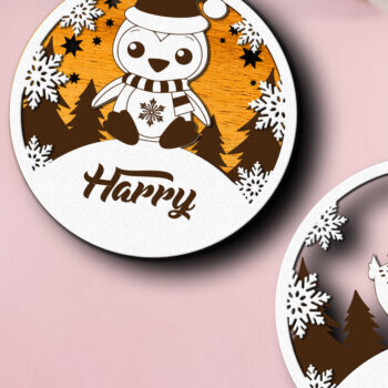 Intra απο ξύλο plywood  Χρώμα wenge 3mm-4mm πάχος - Χριστουγεννιάτικο παιχνίδι προσαρμοσμένο όνομα, διακόσμηση σπιτιού Δίασταση 4x4 cm INTRAFABR-34674013 - Image 6