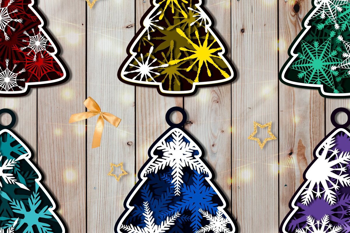 Intra απο ξύλο plywood  Χρώμα wenge 3mm-4mm πάχος - Χριστουγεννιάτικο Παιχνίδι Στολίδι Πακέτο | Chri Δίασταση 6x6 cm INTRAFABR-34672966