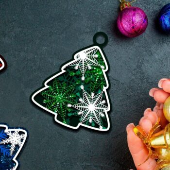 Intra απο ξύλο plywood  Χρώμα wenge 3mm-4mm πάχος - Χριστουγεννιάτικο Παιχνίδι Στολίδι Πακέτο | Chri Δίασταση 6x6 cm INTRAFABR-34672966 - Image 3