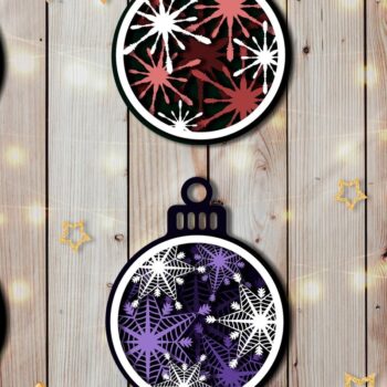 Intra απο ξύλο plywood  Χρώμα wenge 3mm-4mm πάχος - Χριστουγεννιάτικο Παιχνίδι Στολίδι Πακέτο | Chri Δίασταση 6x6 cm INTRAFABR-34674144 - Image 1