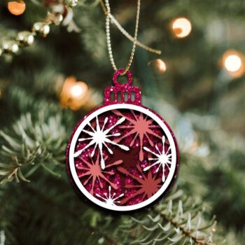 Intra απο ξύλο plywood  Χρώμα wenge 3mm-4mm πάχος - Χριστουγεννιάτικο Παιχνίδι Στολίδι Πακέτο | Chri Δίασταση 6x6 cm INTRAFABR-34674144 - Image 3