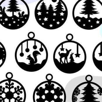 Intra απο ξύλο plywood  Χρώμα wenge 3mm-4mm πάχος - Χριστουγεννιάτικα παιχνίδια Αρχεία Glowforge Δίασταση 6x6 cm INTRAFABR-77330845 - Image 1