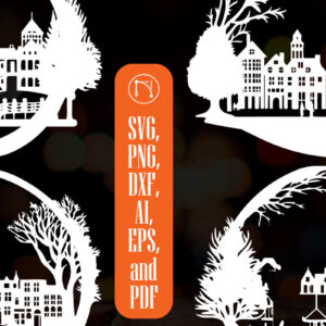 Intra απο ξύλο plywood  Χρώμα wenge 3mm-4mm πάχος - Πακέτο Παραδοσιακής Πόλης Χριστουγέννων Δίασταση 4x4 cm INTRAFABR-101884070