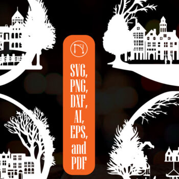 Intra απο ξύλο plywood  Χρώμα wenge 3mm-4mm πάχος - Πακέτο Παραδοσιακής Πόλης Χριστουγέννων Δίασταση 4x4 cm INTRAFABR-78595343 - Image 6