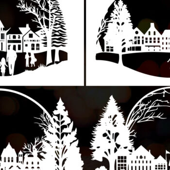 Intra απο ξύλο plywood  Χρώμα wenge 3mm-4mm πάχος - Πακέτο Παραδοσιακής Πόλης Χριστουγέννων Δίασταση 4x4 cm INTRAFABR-78595343 - Image 8