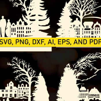 Intra απο ξύλο plywood  Χρώμα wenge 3mm-4mm πάχος - Πακέτο Παραδοσιακής Πόλης Χριστουγέννων Δίασταση 4x4 cm INTRAFABR-78595343 - Image 9