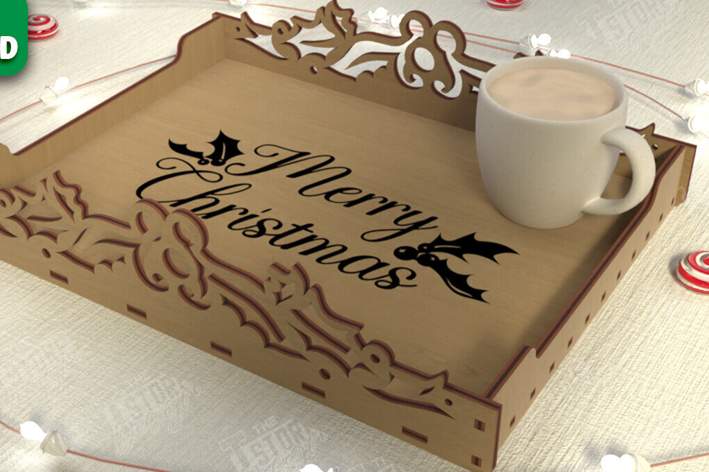 Intra απο ξύλο plywood  Χρώμα wenge 3mm-4mm πάχος - Χριστουγεννιάτικος Δίσκος | Δίσκος ορεκτικών για σνακ Δίασταση 15x15 cm INTRAFABR-101126388