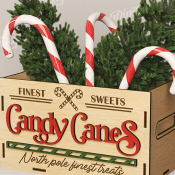 Intra απο ξύλο plywood  Χρώμα wenge 3mm-4mm πάχος - Κουτιά χριστουγεννιάτικων λιχουδιών Πακέτο κοπής με λέιζερ Δίασταση 15x15 cm INTRAFABR-101126643 - Image 1