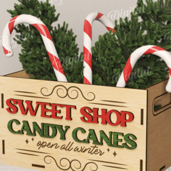 Intra απο ξύλο plywood  Χρώμα wenge 3mm-4mm πάχος - Κουτιά χριστουγεννιάτικων λιχουδιών Πακέτο κοπής με λέιζερ Δίασταση 15x15 cm INTRAFABR-101126643 - Image 4