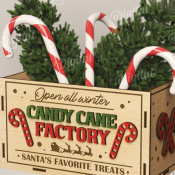 Intra απο ξύλο plywood  Χρώμα wenge 3mm-4mm πάχος - Κουτιά χριστουγεννιάτικων λιχουδιών Πακέτο κοπής με λέιζερ Δίασταση 15x15 cm INTRAFABR-101126643 - Image 6