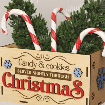 Intra απο ξύλο plywood  Χρώμα wenge 3mm-4mm πάχος - Κουτιά χριστουγεννιάτικων λιχουδιών Πακέτο κοπής με λέιζερ Δίασταση 15x15 cm INTRAFABR-101126643 - Image 10