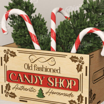 Intra απο ξύλο plywood  Χρώμα wenge 3mm-4mm πάχος - Κουτιά χριστουγεννιάτικων λιχουδιών Πακέτο κοπής με λέιζερ Δίασταση 15x15 cm INTRAFABR-101126643 - Image 11