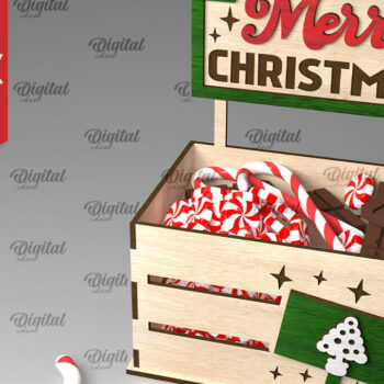 Intra απο ξύλο plywood  Χρώμα wenge 3mm-4mm πάχος - Κουτιά χριστουγεννιάτικων λιχουδιών Πακέτο κοπής με λέιζερ Δίασταση 15x15 cm INTRAFABR-101126767 - Image 12