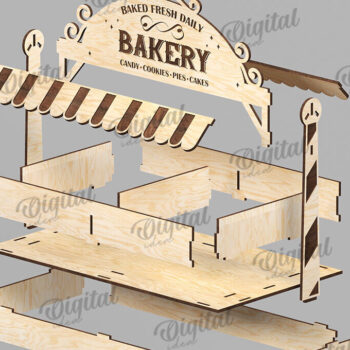 Intra απο ξύλο plywood  Χρώμα wenge 3mm-4mm πάχος - Χριστουγεννιάτικες λιχουδιές Shop Stand Δίασταση 15x15 cm INTRAFABR-101126924 - Image 2