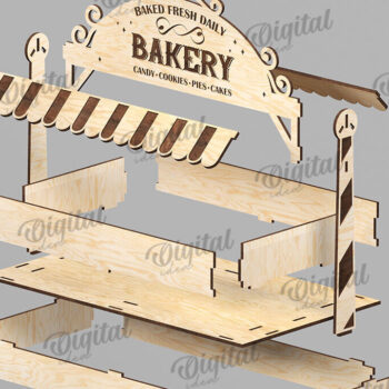 Intra απο ξύλο plywood Χρώμα wenge 3mm-4mm πάχος - Χριστουγεννιάτικες λιχουδιές Shop Stand Δίασταση 15x15 cm INTRAFABR-101127005 - Image 2