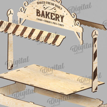 Intra απο ξύλο plywood Χρώμα wenge 3mm-4mm πάχος - Χριστουγεννιάτικες λιχουδιές Shop Stand Δίασταση 15x15 cm INTRAFABR-101127130 - Image 2