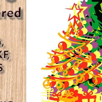 Intra απο ξύλο plywood  Χρώμα wenge 3mm-4mm πάχος - με λέιζερ 3d Χριστουγεννιάτικου Δέντρου Δίασταση 250x210 cm INTRAFABR-103955979 - Image 3