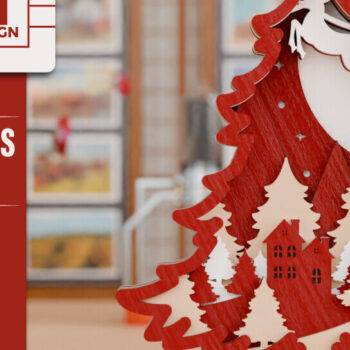 Intra απο ξύλο plywood Χρώμα wenge 3mm-4mm πάχος - Χριστουγεννιάτικο Δέντρο 3D Multilayer BNDLE Δίασταση 20x25 cm INTRAFABR-103855642 - Image 4