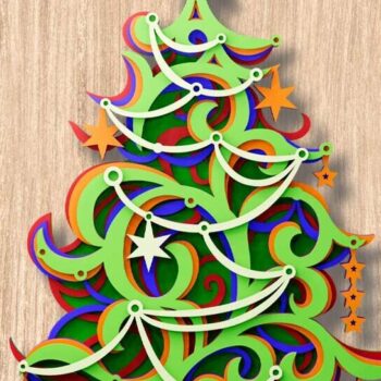 Intra απο ξύλο plywood Χρώμα wenge 3mm-4mm πάχος - Χριστουγεννιάτικο δέντρο 3d Πολυεπίπεδα Αρχεία Δίασταση 270x200 cm INTRAFABR-104435644 - Image 2