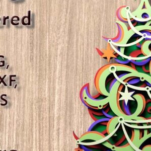 Intra απο ξύλο plywood  Χρώμα wenge 3mm-4mm πάχος - Χριστουγεννιάτικο δέντρο 3d Πολυεπίπεδα Αρχεία Δίασταση 270x200 cm INTRAFABR-104435644