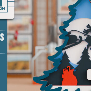 Intra απο ξύλο plywood Χρώμα wenge 3mm-4mm πάχος - Χριστουγεννιάτικο δέντρο 3D Πολυστρωματική κοπή Δίασταση 20x25 cm INTRAFABR-104434628 - Image 1