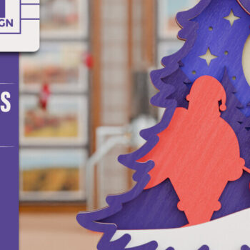 Intra απο ξύλο plywood Χρώμα wenge 3mm-4mm πάχος - Χριστουγεννιάτικο δέντρο 3D Πολυστρωματική κοπή Δίασταση 20x25 cm INTRAFABR-75876466 - Image 1