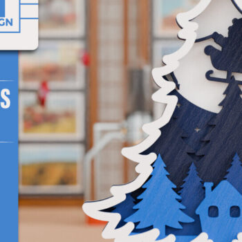 Intra απο ξύλο plywood Χρώμα wenge 3mm-4mm πάχος - Χριστουγεννιάτικο δέντρο 3D Πολυστρωματική κοπή Δίασταση 20x25 cm INTRAFABR-36730875 - Image 1