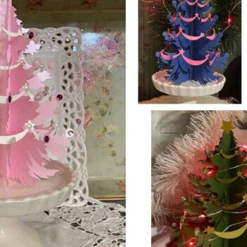 Intra απο ξύλο plywood  Χρώμα wenge 3mm-4mm πάχος - Χριστουγεννιάτικο δέντρο Δίασταση 30x20 cm INTRAFABR-104363545 - Image 1