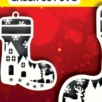 Intra απο ξύλο plywood Χρώμα wenge 3mm-4mm πάχος - Χριστουγεννιάτικα στολίδια δέντρων και ελαφιών Δίασταση 6x6 cm INTRAFABR-104363190 - Image 1