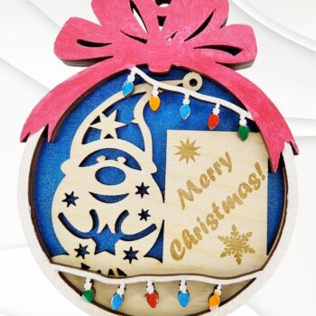 Intra απο ξύλο plywood Χρώμα wenge 3mm-4mm πάχος - Χριστουγεννιάτικο Δέντρο Μπάλα 2 Σχέδια, Δίασταση 88x71 cm INTRAFABR-104363397 - Image 5