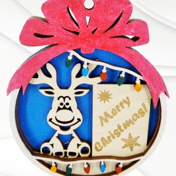 Intra απο ξύλο plywood Χρώμα wenge 3mm-4mm πάχος - Χριστουγεννιάτικο δέντρο μπάλα 2 πρότυπο κοπής με λέιζερ Δίασταση 88x71 cm INTRAFABR-104363507 - Image 5