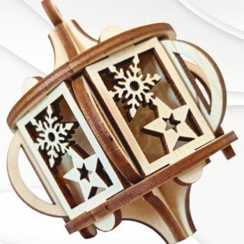 Intra απο ξύλο plywood Χρώμα wenge 3mm-4mm πάχος - Χριστουγεννιάτικο δέντρο μπάλα Χριστουγεννιάτικη νιφάδα χιονιού Δίασταση 80x70 cm INTRAFABR-104363528 - Image 2