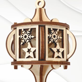 Intra απο ξύλο plywood Χρώμα wenge 3mm-4mm πάχος - Χριστουγεννιάτικο δέντρο μπάλα Χριστουγεννιάτικη νιφάδα χιονιού Δίασταση 80x70 cm INTRAFABR-104363528 - Image 3