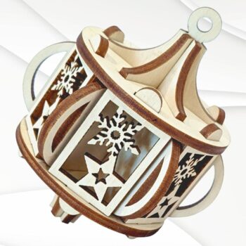 Intra απο ξύλο plywood Χρώμα wenge 3mm-4mm πάχος - Χριστουγεννιάτικο δέντρο μπάλα Χριστουγεννιάτικη νιφάδα χιονιού Δίασταση 80x70 cm INTRAFABR-104363528 - Image 4