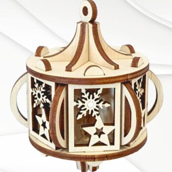 Intra απο ξύλο plywood Χρώμα wenge 3mm-4mm πάχος - Χριστουγεννιάτικο δέντρο μπάλα Χριστουγεννιάτικη νιφάδα χιονιού Δίασταση 80x70 cm INTRAFABR-104363528 - Image 5