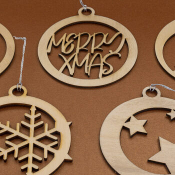 Intra απο ξύλο plywood  Χρώμα wenge 3mm-4mm πάχος - χριστουγεννιάτικων μπάλες για Δίασταση 30x20 cm INTRAFABR-103953168 - Image 3