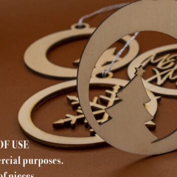 Intra απο ξύλο plywood  Χρώμα wenge 3mm-4mm πάχος - χριστουγεννιάτικων μπάλες για Δίασταση 30x20 cm INTRAFABR-103953168 - Image 4