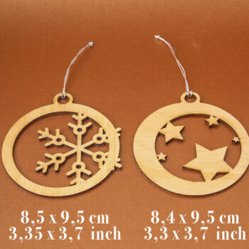 Intra απο ξύλο plywood Χρώμα wenge 3mm-4mm πάχος - Χριστουγεννιάτικο Δέντρο Μπάλες2 για Δίασταση 30x20 cm INTRAFABR-101526735 - Image 3